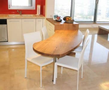 עיצוב דירת יוקרה, דלפק אכילה במטבח, עיצוב פנים ופנג שואי, ענבל קרקו