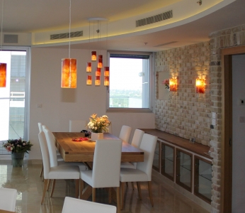 עיצוב דירת יוקרה, מבט נוסף אל פינת האוכל, עיצוב פנים ופנג שואי, ענבל קרקו