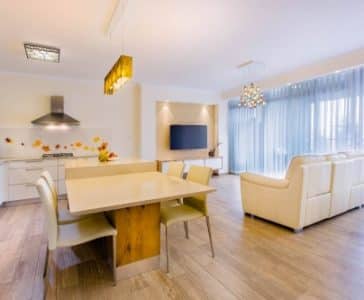 עיצוב פנים דירת קבלן ברחובות, מבט מכיוון דלת כניסה, עיצוב פנים ופנג שואי, ענבל קרקו