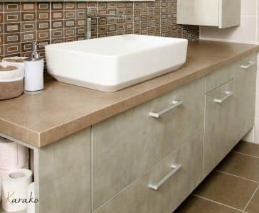 עיצוב דירה מודרנית בראשון לציון, ארון המקלחת, ענבל קרקו, עיצוב פנים ופנג שואי