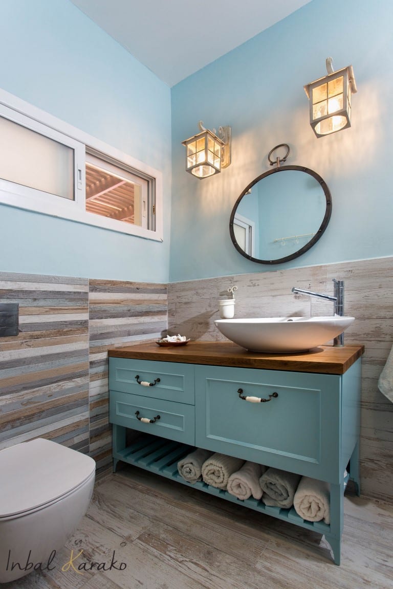 עיצוב חדרי אמבטיה, תאורה במקלחת, ענבל קרקו עיצוב פנים ופנג שואי