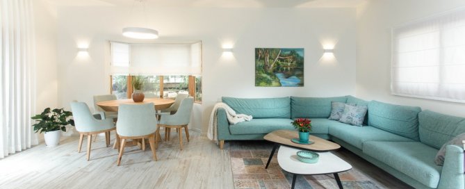 עיצוב פנים לבית בקיבוץ, מראה מדלת הכניסה, ענבל קרקו עיצוב פנים ופנג שואי