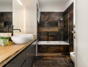 עצוב בית ברחובות, מקלחת ילדים מבט מהכניסה, ענבל קרקו עיצוב פנים ופנג שואי