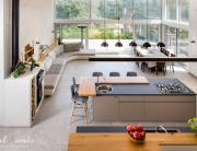 עיצוב וילה מודרנית בהרי ירושליים, מבט מקומת הביניים, ענבל קרקו עיצוב פנים ופנג שואי