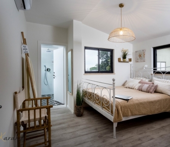 תכנון ועיצוב פנים של בית בצופית,יחידת מגורים לבת הבוגרת, ענבל קרקו עיצוב פנים ופנג שואי