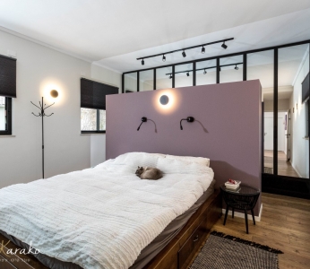 תכנון ועיצוב פנים של בית בצופית,חדר שינה, ענבל קרקו עיצוב פנים ופנג שואי