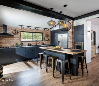 תכנון ועיצוב פנים של בית בצופית, מטבח הבית, ענבל קרקו עיצוב פנים ופנג שואי