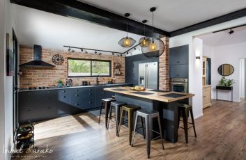 תכנון ועיצוב פנים של בית בצופית, מטבח הבית, ענבל קרקו עיצוב פנים ופנג שואי